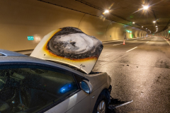Pkw brannte in S10-Tunnel: Asfinag-Mitarbeiter brachte Lenker in Sicherheit